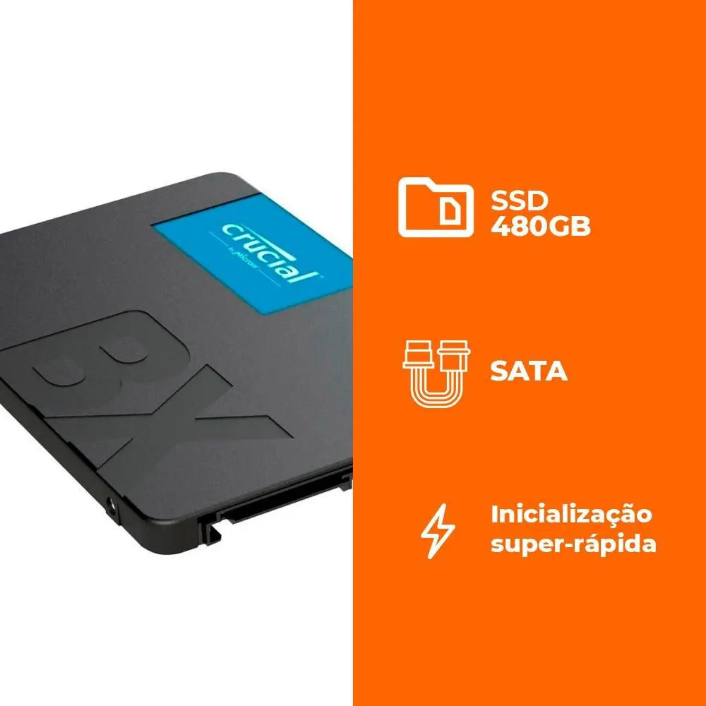 Ssd 480Gb Disco Solido Interno Crucial BX500 CT480BX500SSD1