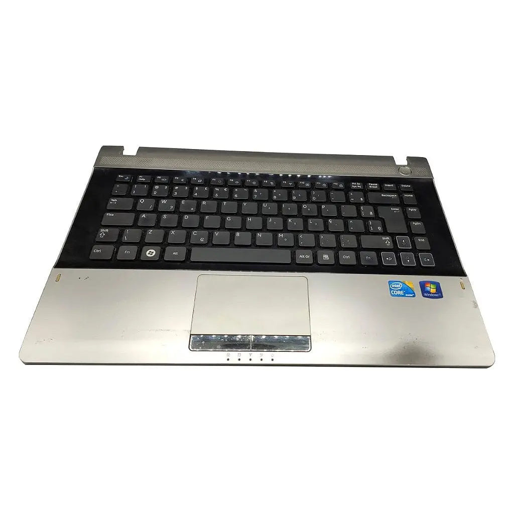 Carcaça Base Superior Com Teclado Notebook Samsung Rv411 Rv415 Rv419 Rv420 Com Detalhe