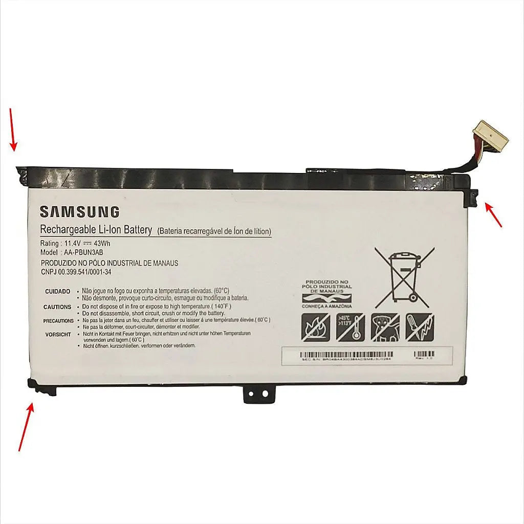 Bateria Notebook Samsung Np350xaa Np300e5m Np350xbe Aa-Pbun3ab 11.4v Original - Detalhe