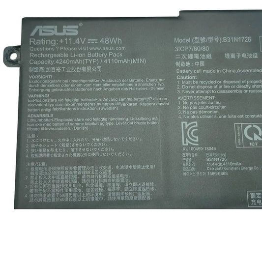 Bateria Asus TUF Gaming FX504G FX504GD FX504GE FX504GM FX505 B31N1726 11.4V 48Wh Com Detalhe Asus