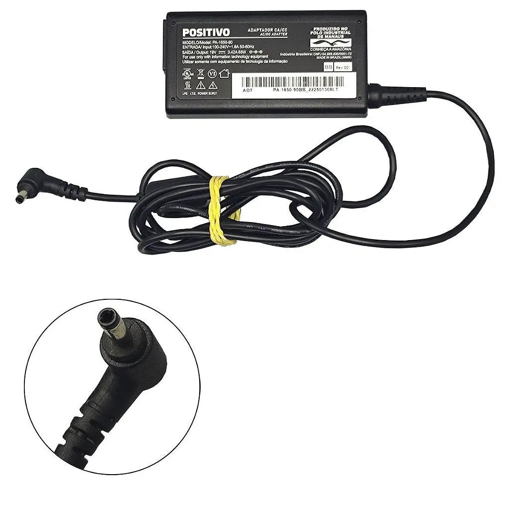 Carregador de Notebook Positivo 19v 3.42a 4.0x1.7 Original