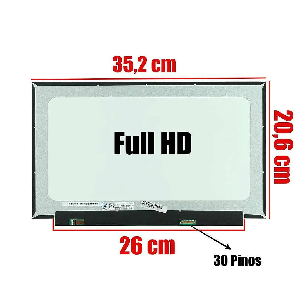 Tela Notebook 15.6 30 pinos Slim Full HD Borda Infinita Nt156fhm-n43 B156htn06.2