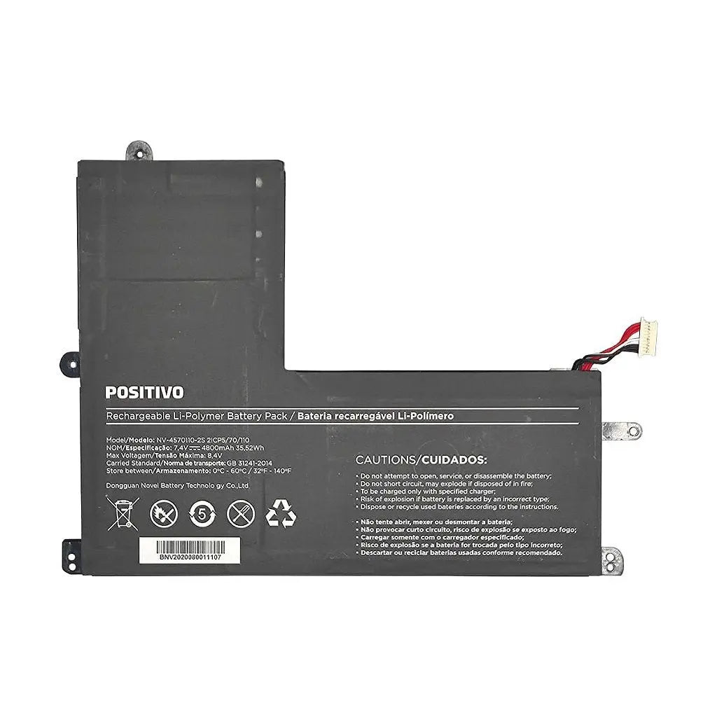 Bateria Notebook Positivo Master N1240 Motion C41tdi C41td C41tci C4500c C4500d Nv-4570110-2s 7.4v 4800mAh