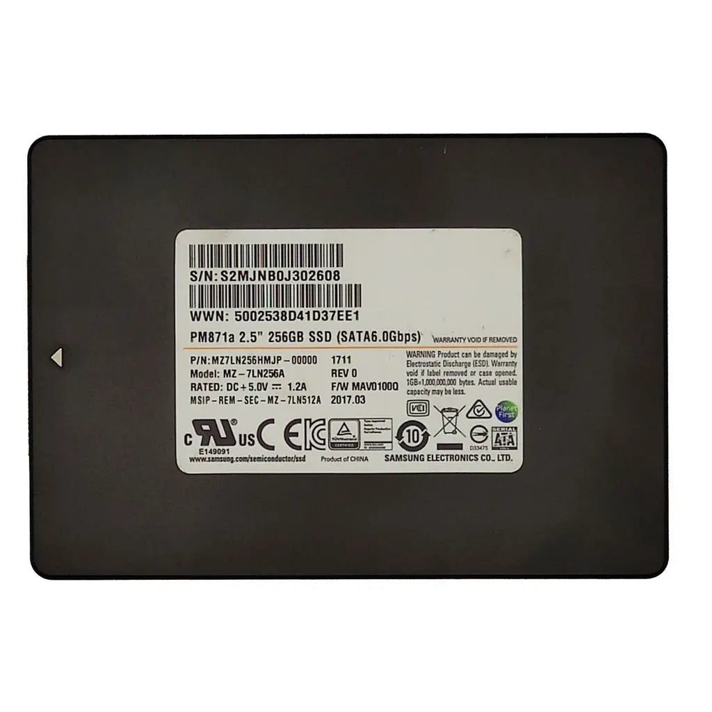 Ssd 256gb Notebook Sata 3 6.0Gbps Samsung Pm871a Samsung