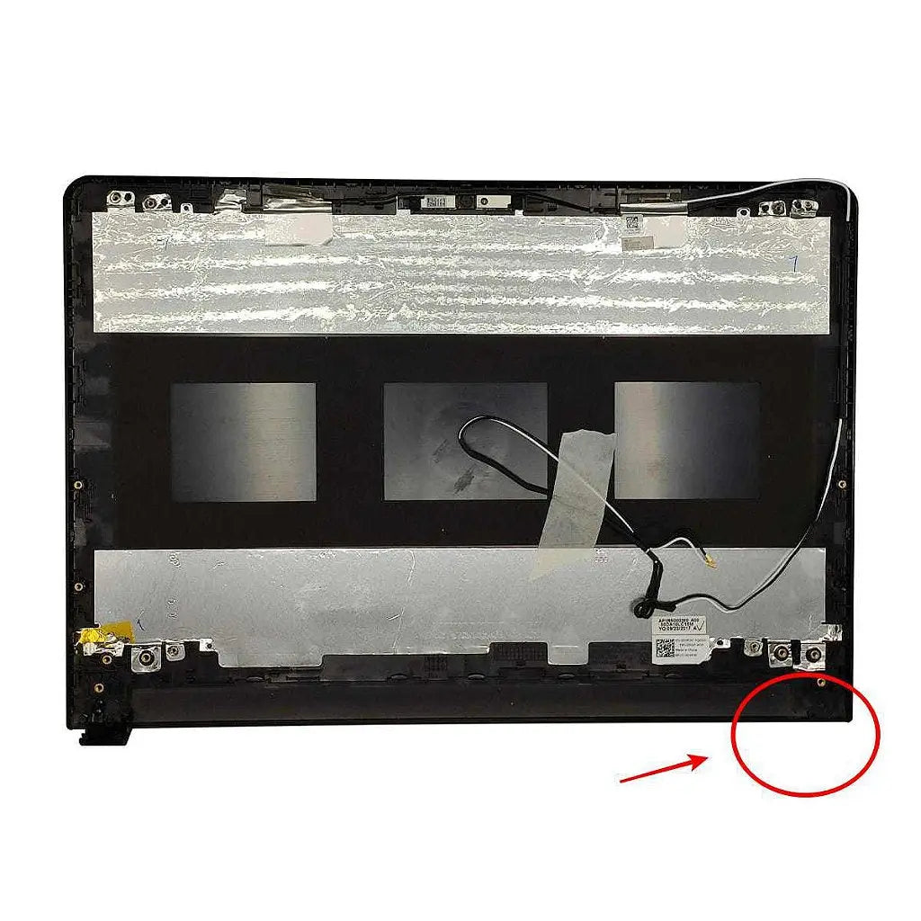 Carcaça Tampa da Tela Notebook Dell Inspiron 14 5452 5455 5458 5459 5468 Preto Com Detalhe
