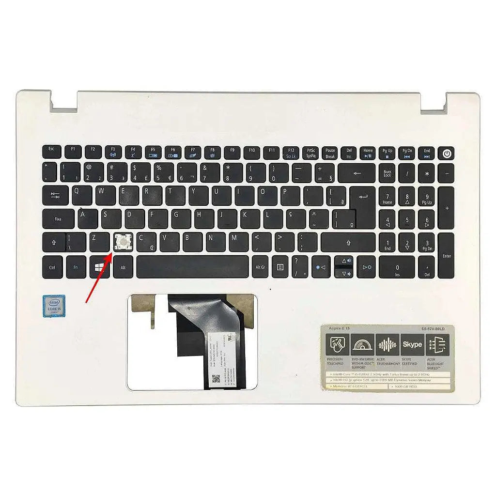 Carcaça Base Superior Com Teclado Notebook Acer Aspire E5-573 E5-574 Com Detalhe