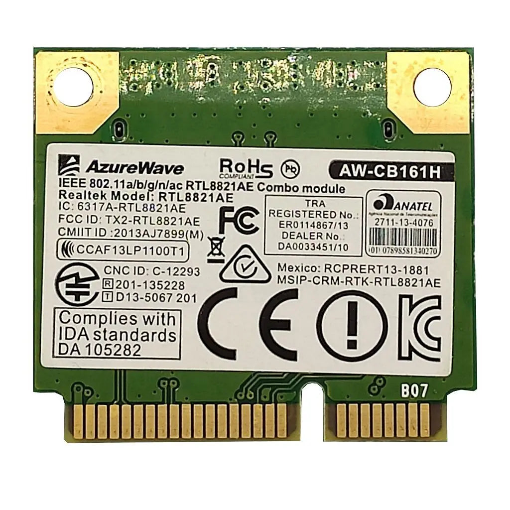 Placa Wifi Dual Band 5ghz Azurewave Rtl8821 Aw-cb161h Notebook Asus X555b