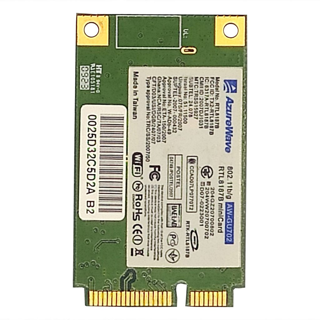 Placa Wifi Wireless AzureWave Aw-gu702 Para Notebook