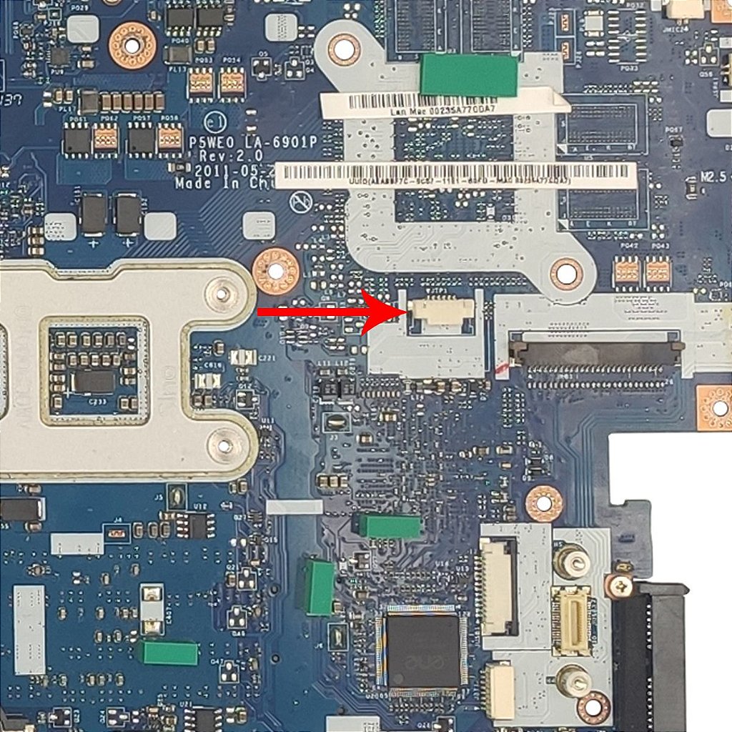 Placa Mãe Notebook Acer Aspire 5750 5750z P5we0 La-6901p Intel I3 I5 I7 Hm65 - Detalhe
