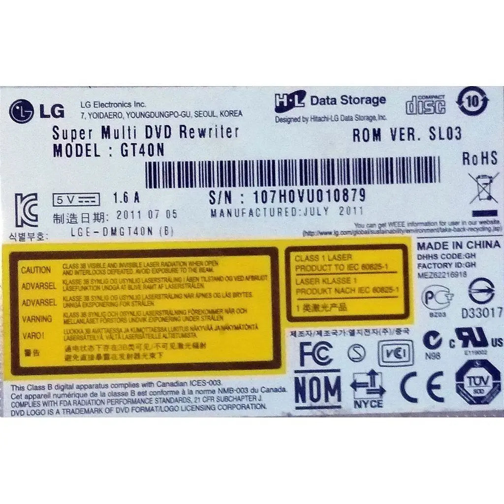 Gravador E Leitor Dvd E Cd Notebook Lg S425 S43 Gt40n 12mm