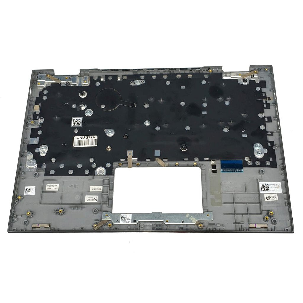 Carcaça Base Superior Teclado Pt-br Retroiluminado Notebook Dell Inspiron 13 5368 5378 0jchv0 02jp8k Cinza