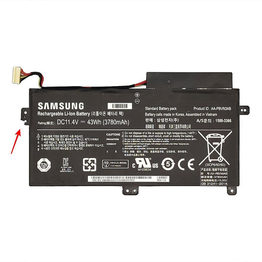 Bateria Notebook Samsung Np450r4e Np450r5e Np510r5e Np500r4l Np500r5m Np370r5v 14.4v Original - Detalhe