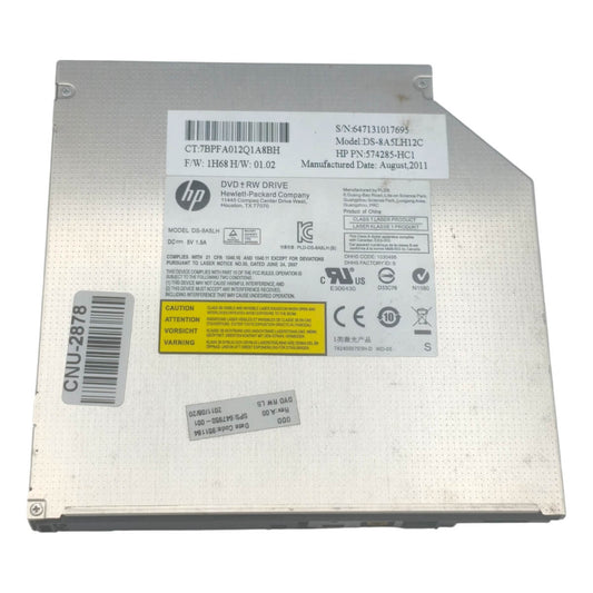 Gravador DVD±RW Slim 9.5mm SATA LiteOn DS-8A5LH HP ProBook 4530s 574285-HC1 DL 8x
