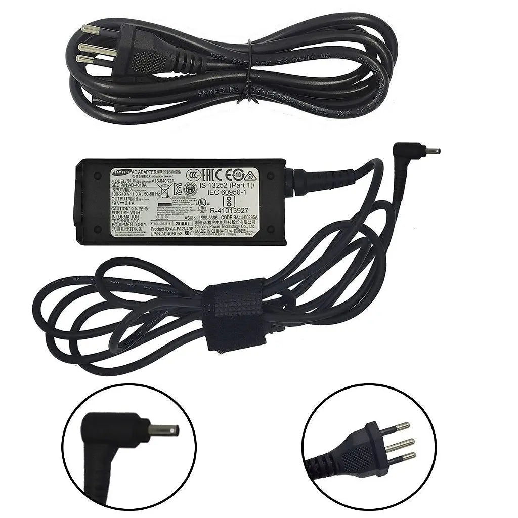 Carregador de Notebook Samsung Np350xaa Np550xda Np550xcj 19v 2.1a 40w 3.0 X 1.0mm Original