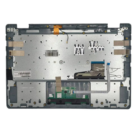 Carcaça Base Superior Com Teclado Pt-br e Touchpad Para Notebook Positivo Duo 2 em 1 C4128b Cinza