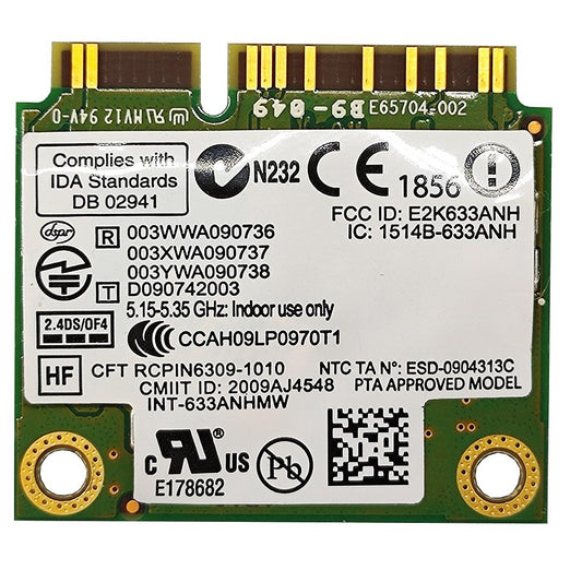 Placa Wifi Dual Band 5ghz Intel 633anhmw 04w00n Para Notebook Ml: Placa Wifi 5ghz Intel 633anhmw 04w00n Dell Latitude E6