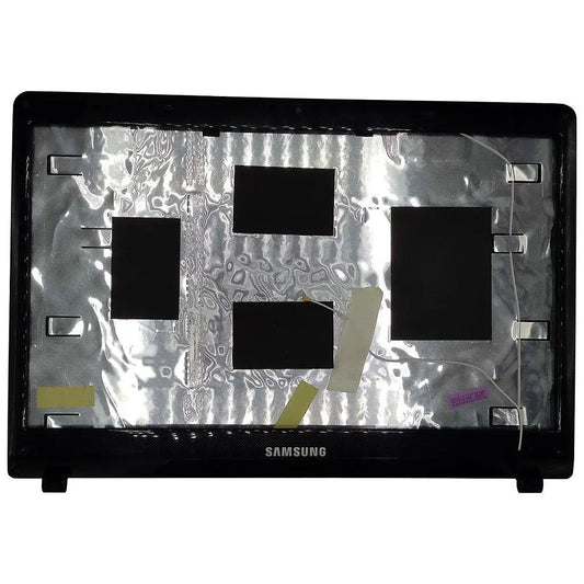 Carcaça Da Tela Tampa E Moldura Notebook Samsung Np300e4c Np305e4a Chumbo E Preto