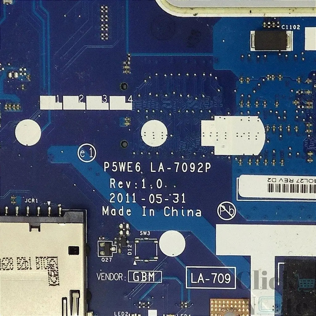 Placa Mãe Notebook Acer Aspire 5253 5250 Emachines E443 P5we6 La-7092p Amd