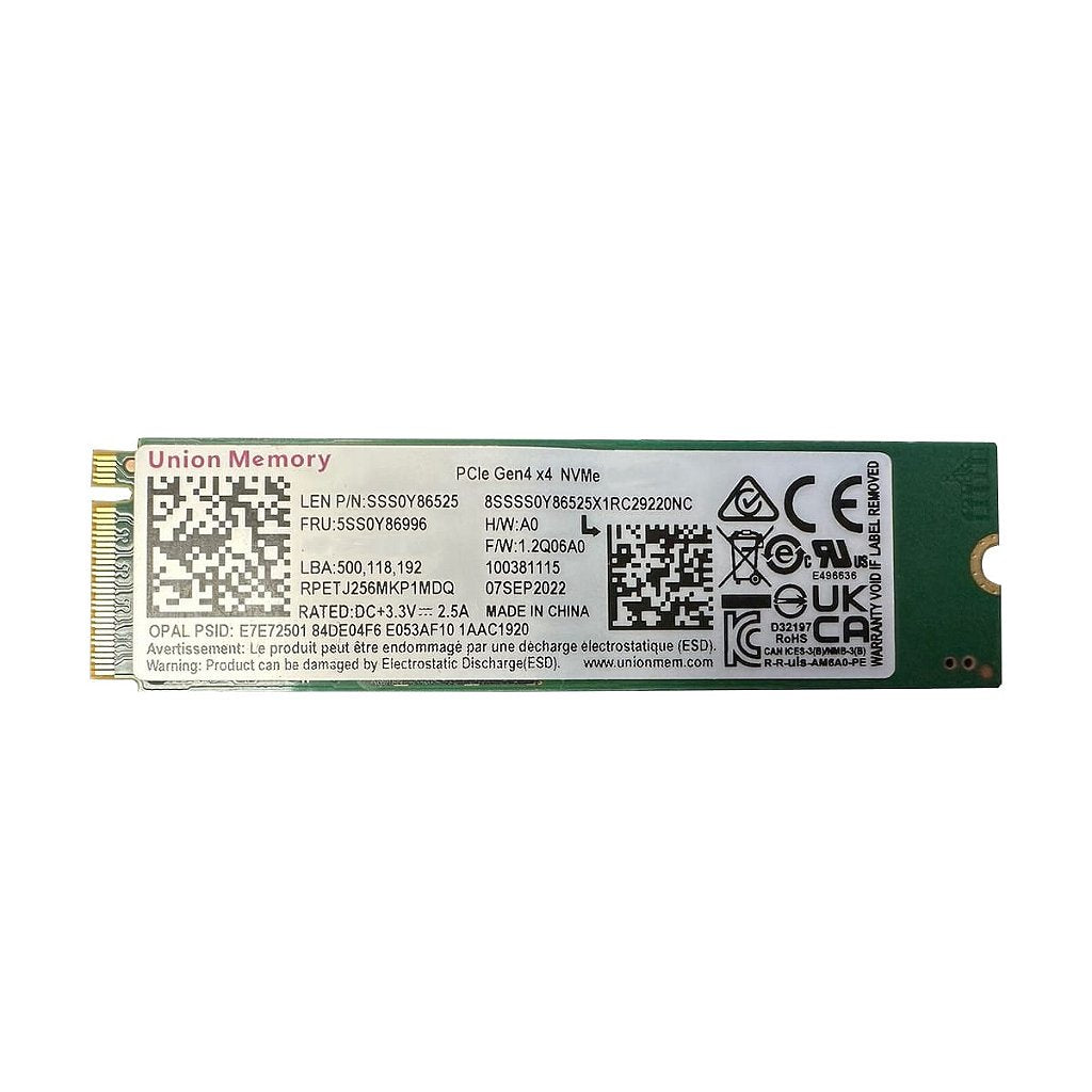 SSD 1tb M.2 2280 Nvme Union Memory Pcie Gen4 x4 Opal