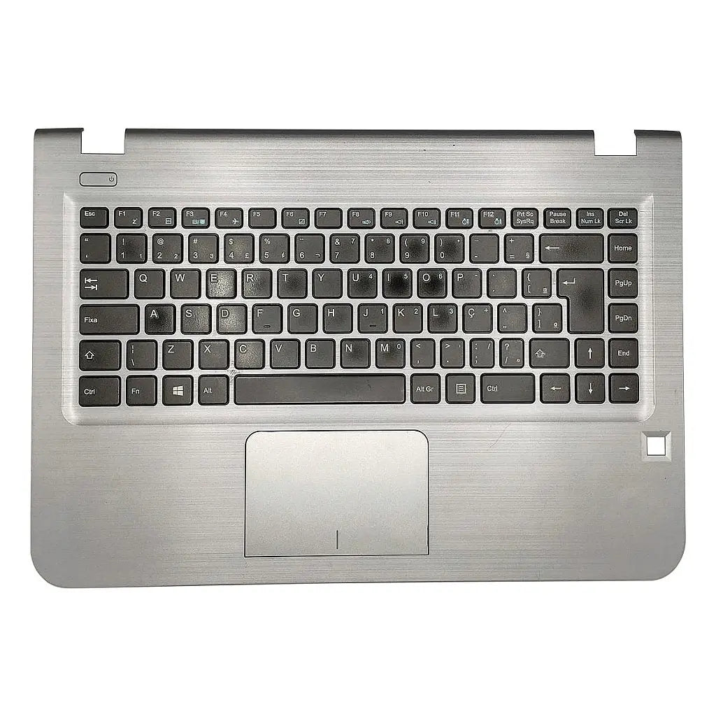 Carcaça Base Superior C/ Teclado Notebook Compaq Cq17 Prata