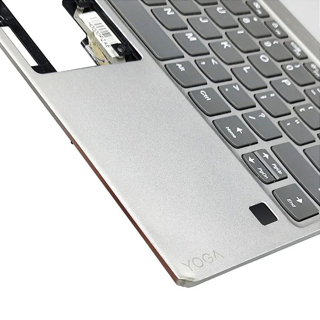 Carcaça Superior Com Teclado Ingles Notebook Lenovo Yoga 720-12ikb Prata Com Furo Biometria