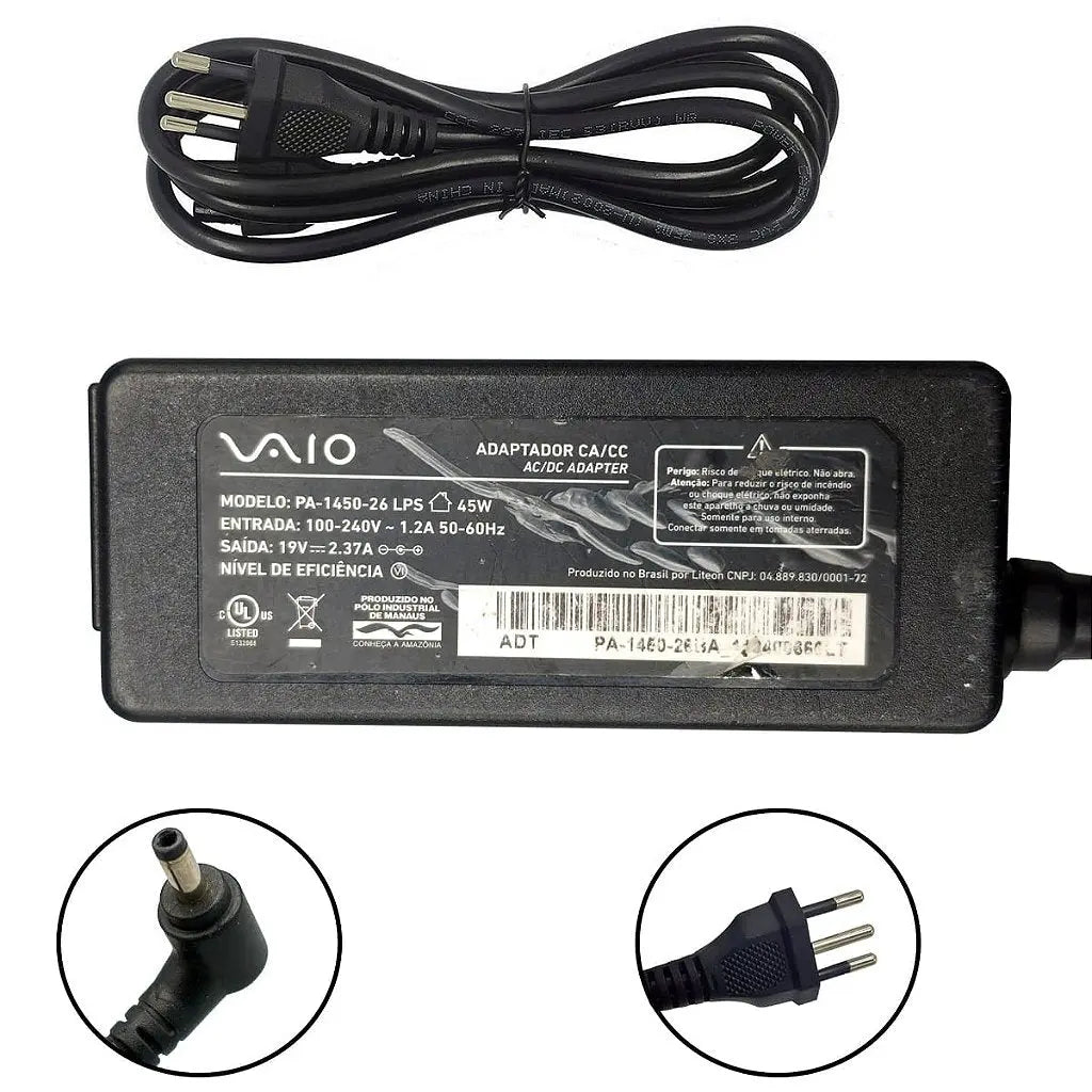 Carregador de Notebook Vaio Fe15 vjfe52f11x Original