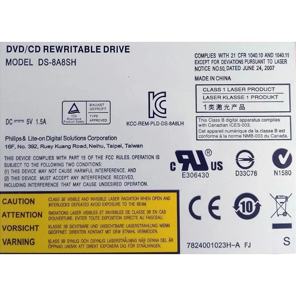 Gravador E Leitor Dvd E Cd Notebook Sata Modelo Ds-8a8sh