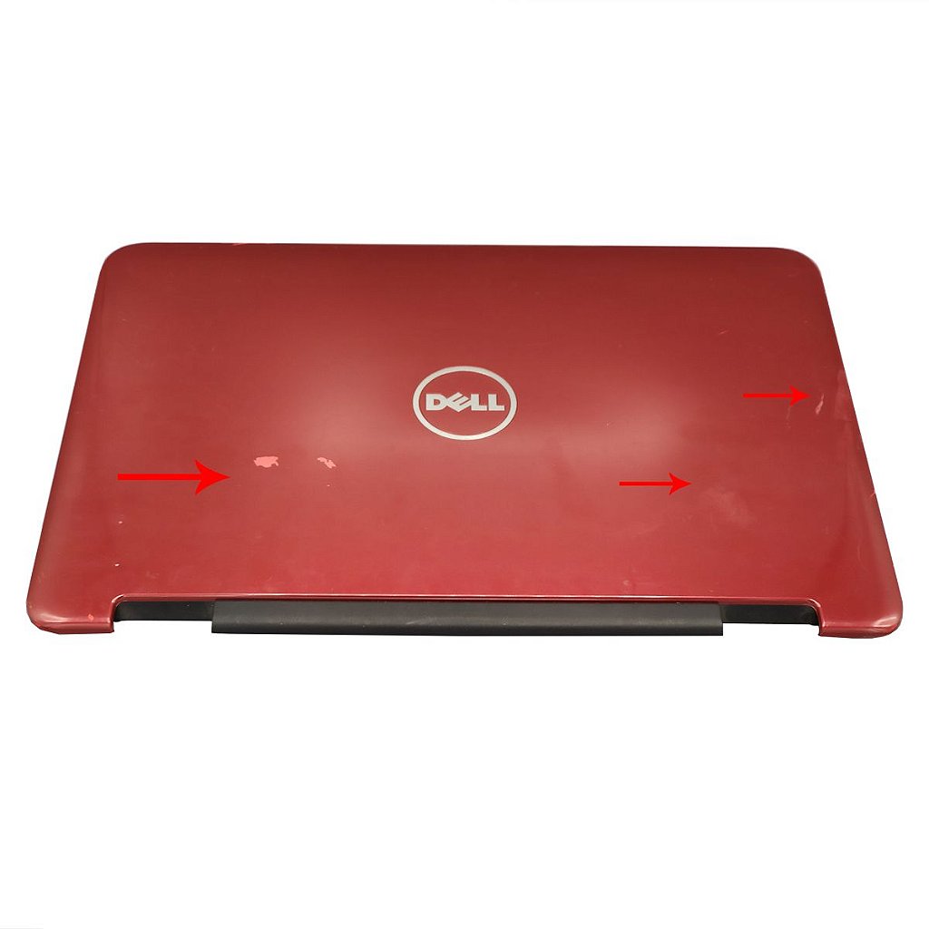 Carcaça Tampa Da Tela Notebook Dell Inspiron N4050 Vermelho - Detalhe
