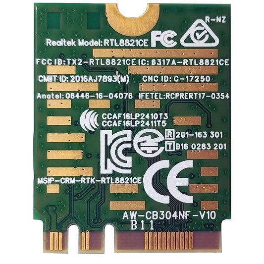 Placa Wifi 5ghz Bt4.2 Wireless Aw-Cb304nf Realtek Rtl8821ce Para Notebook