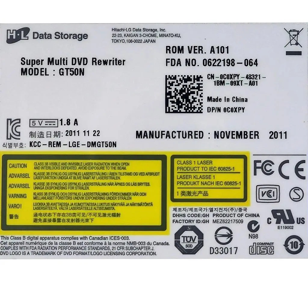 Gravador Dvd Notebook Dell Latitude E5420 12mm Gt50n