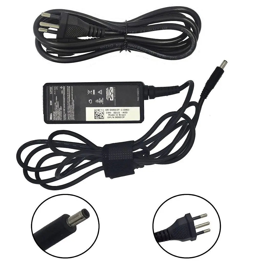Carregador de Notebook Dell Inspiron 5378 19,5v 3.34a 65w 4.5mm X 3.0mm Original
