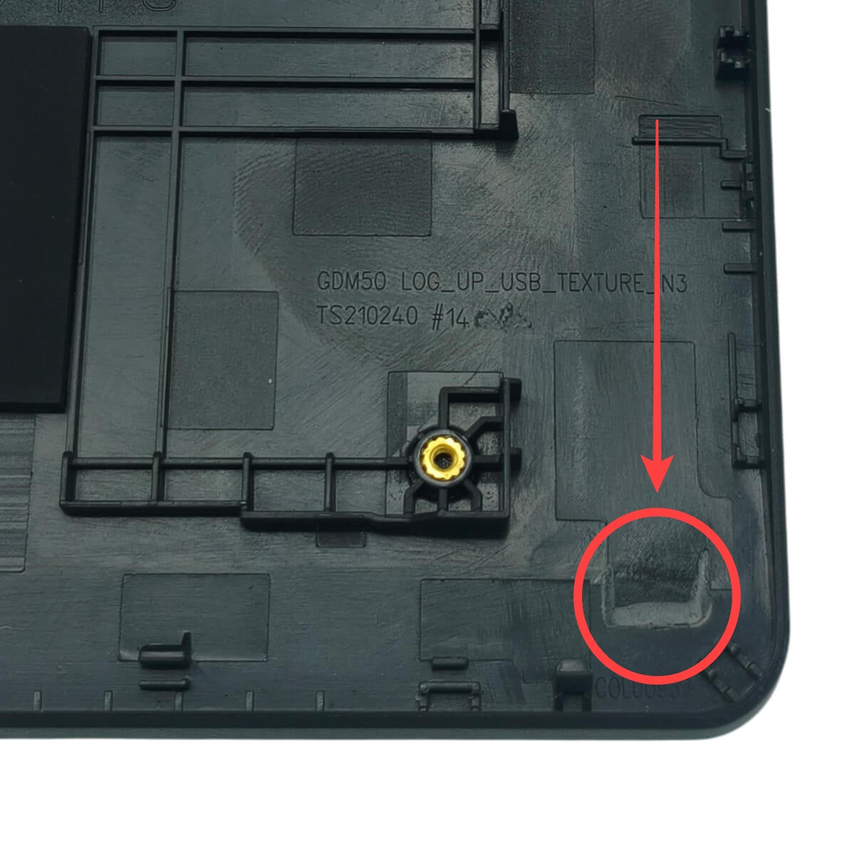 Carcaça Base Superior Com Teclado PT-BR Dell Inspiron 3520 3521 3525 3530 Sem USB-C Cinza Escuro 0418CV Com Detalhe