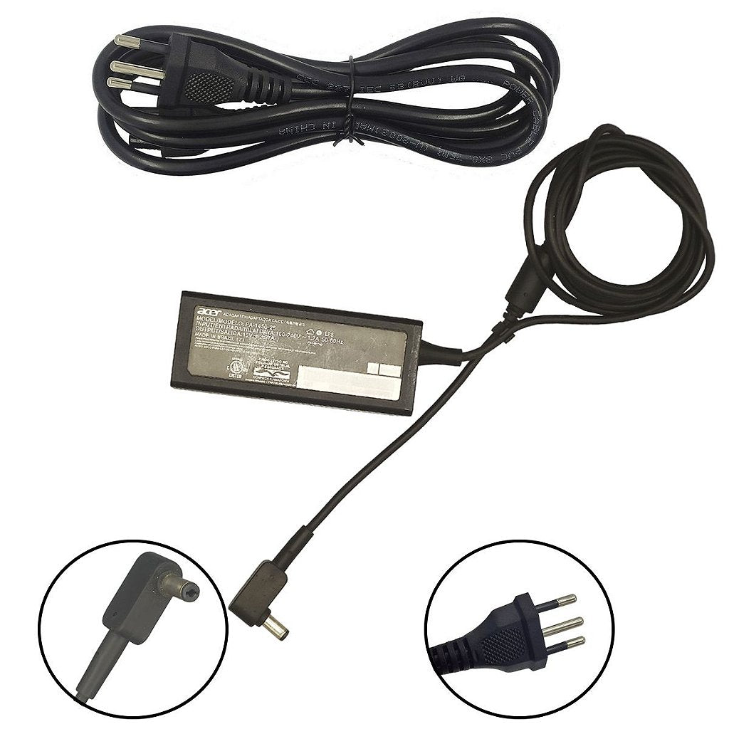 Carregador de Notebook Acer 19v 2.37a 45w Aspire E5-571 Original