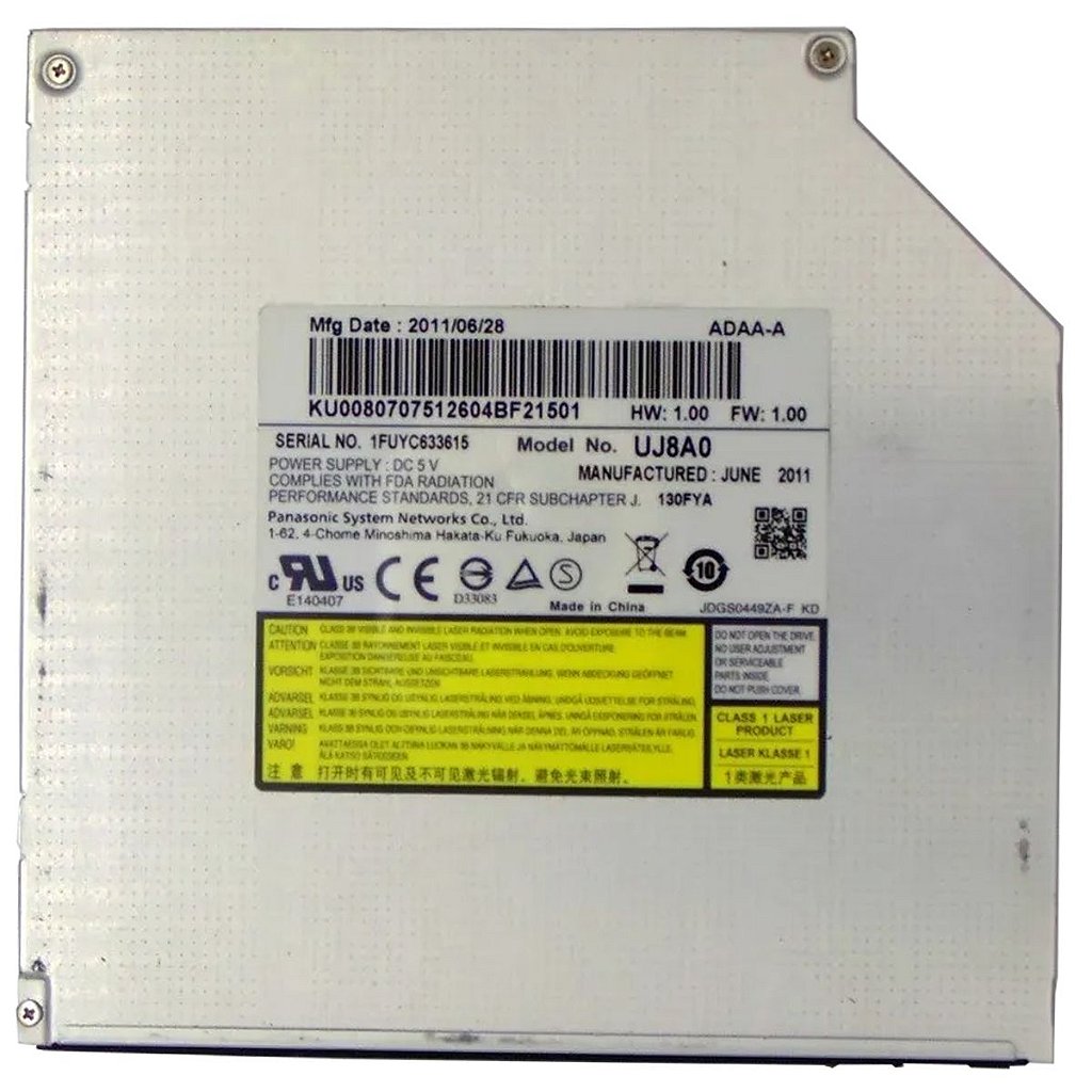 Gravador Leitor Dvd Notebook Acer Aspire 5250 Uj8a0 12mm