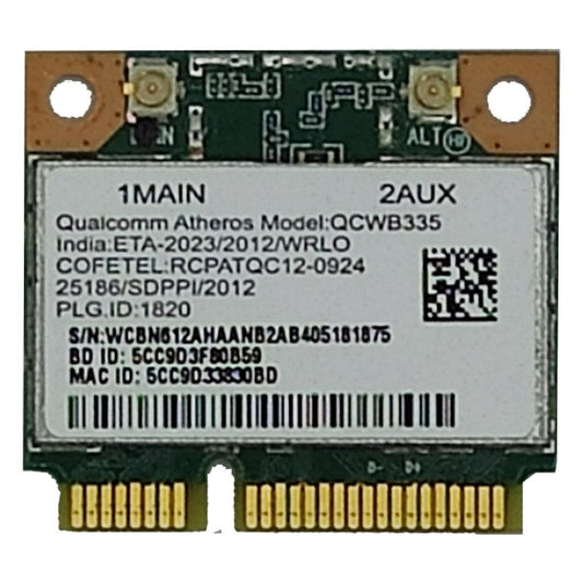 Placa Wireless Wifi Bluetooth Notebook Atheros Qcwb335