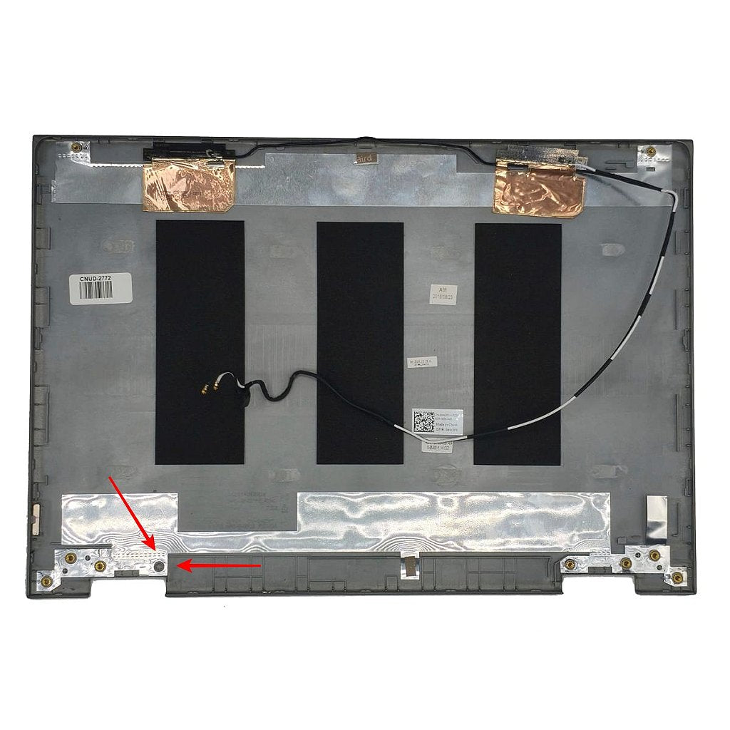 Carcaça Tampa Notebook Dell Inspiron 13 5368 5378 Cinza Com Detalhe