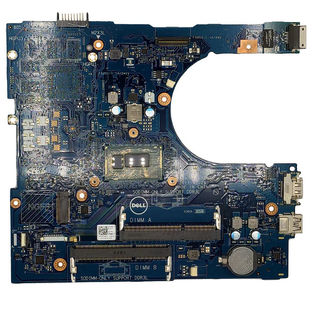Placa Mãe Notebook Dell 14 5458 Aal10 La-B843p Processador Intel I3 Com Hdmi