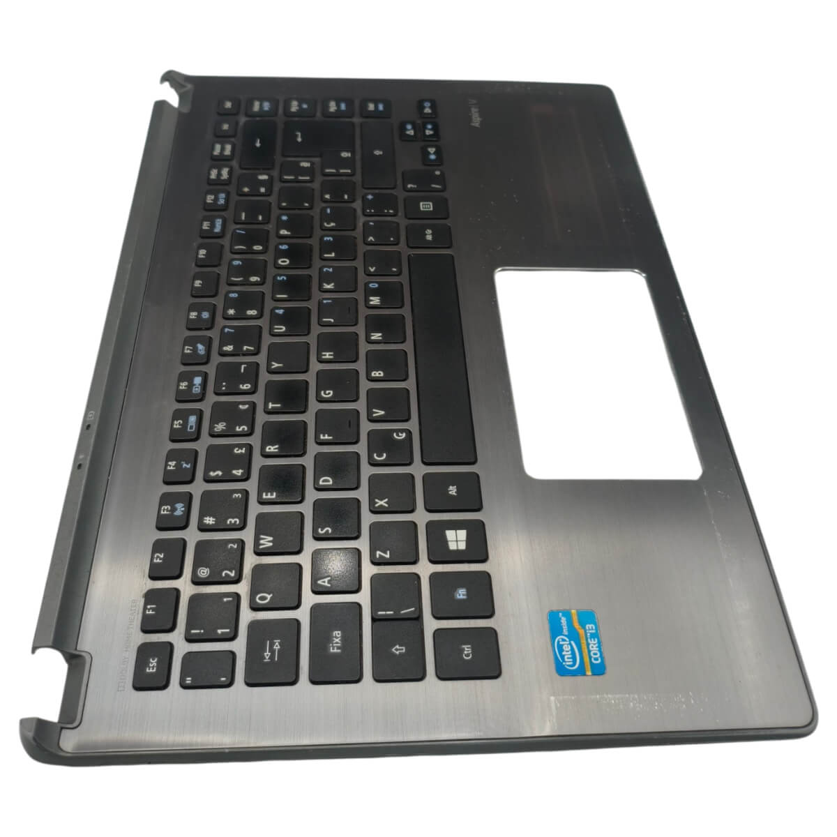 Carcaca Palmrest com Teclado PT-BR Acer Aspire V5-472 V5-472G V5-473 V5-473G Sem Touchpad EAZQK007020 Com Detalhe