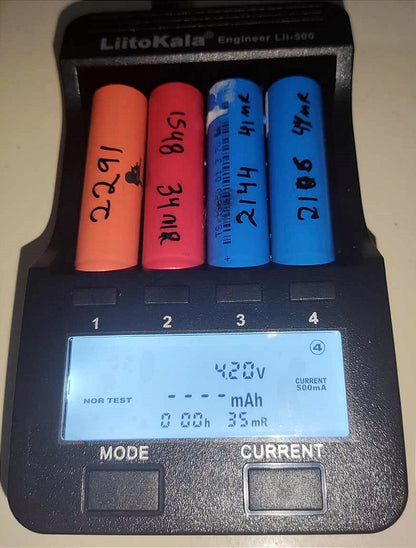 Bateria de Litio 18650 Pilha 3.7v 1.500mAh a 1.900mAh até 30 Miliohm