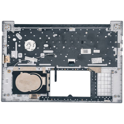 Carcaça Base Com Teclado Pt-br Notebook Samsung Np550xcj Prata Com Detalhe
