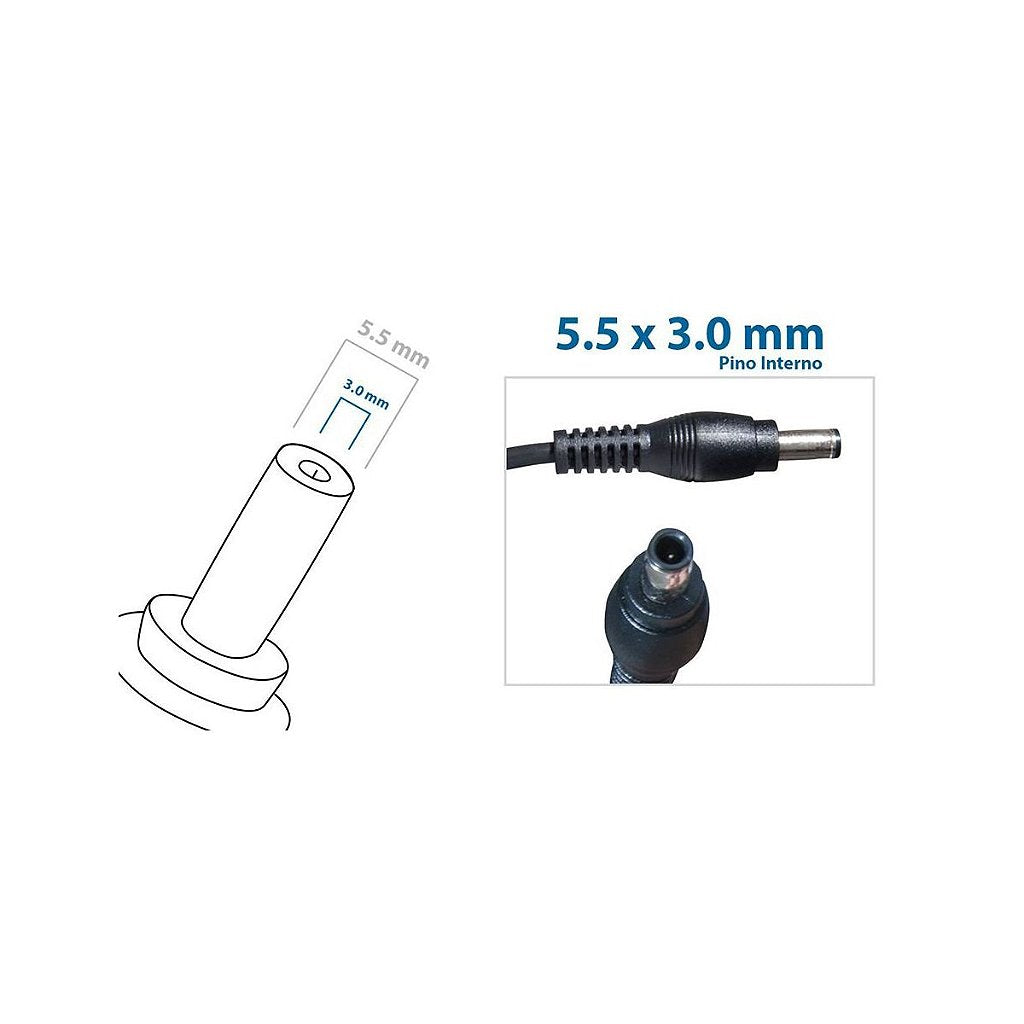 Carregador de Notebook Samsung 19v 3,16a 5.5x3.0mm Original