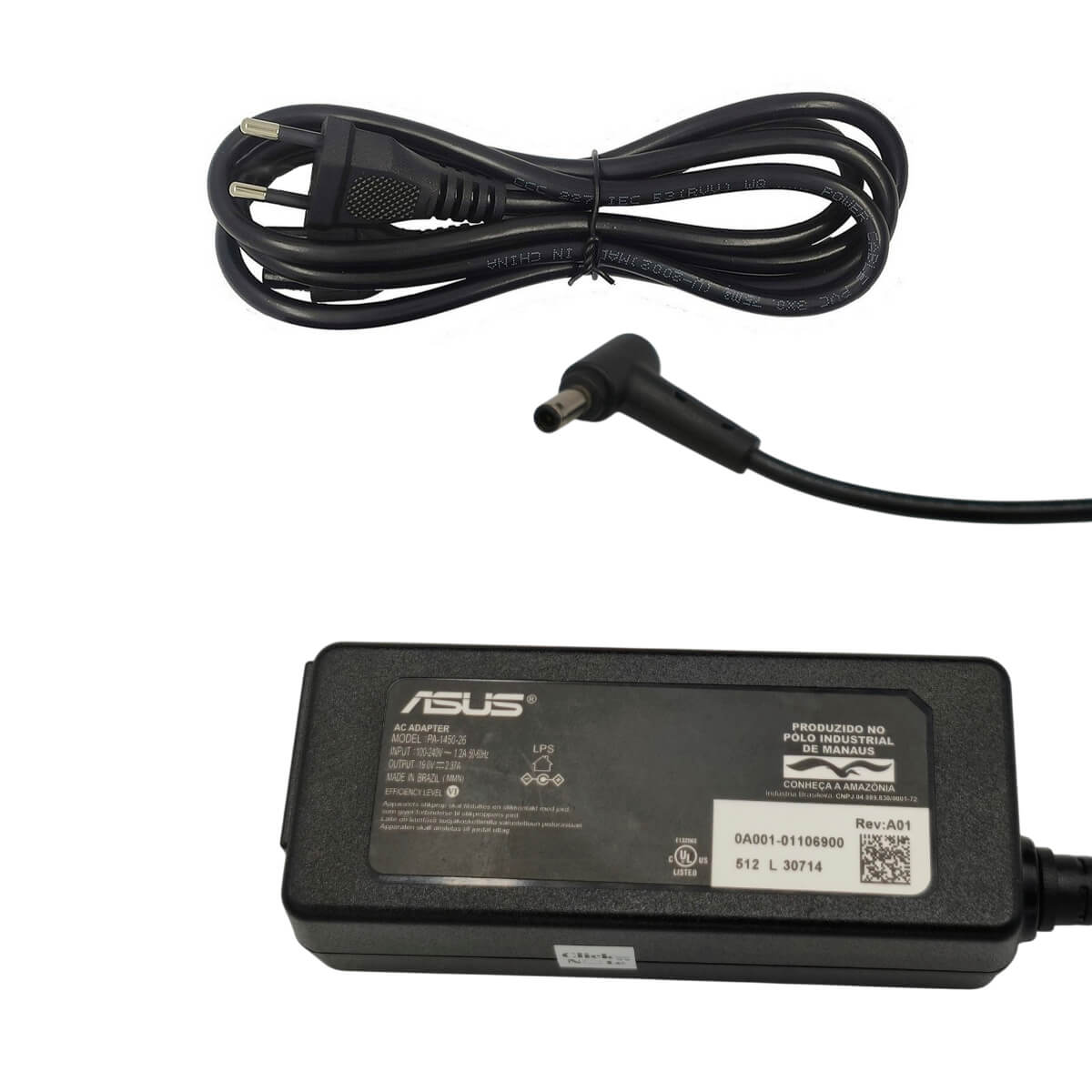 Carregador Asus VivoBook 15 X1504Z X1504ZA 19V 2.37A 45W Plug 4.5x3.0mm com Agulha PA-1450-26 Original