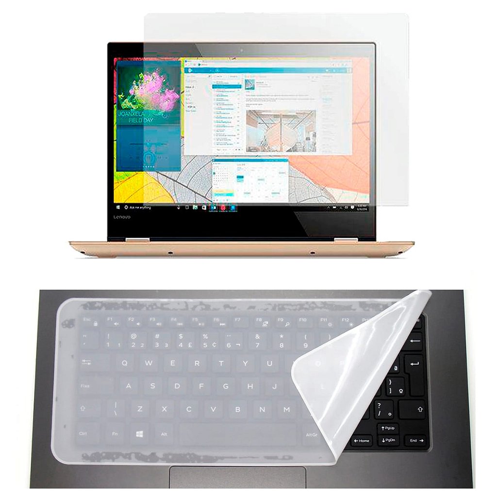 Kit Película Fosca Anti reflexo + Protetor de Teclado para Notebook 14 Polegadas