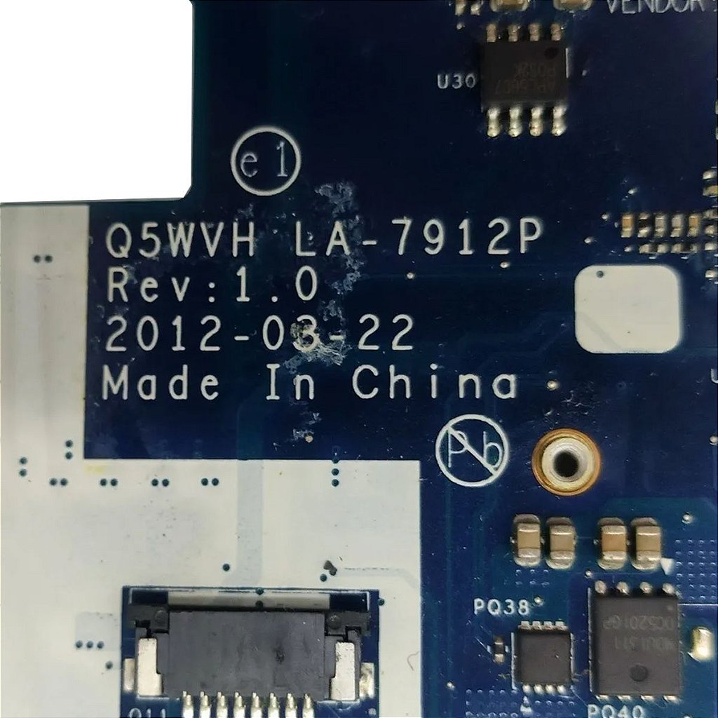Placa Mãe Notebook Acer Aspire E1-521 E1-531 E1-571 Core I3 I5 I7 Q5wvh Q5wv1 La-7912p Hm77 - Detalhe