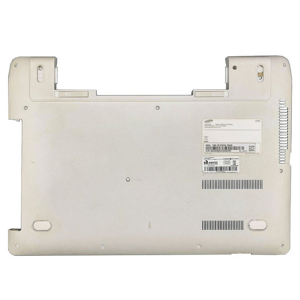 Carcaça Base Inferior Notebook Samsung Np370e4k Branco com Detalhe