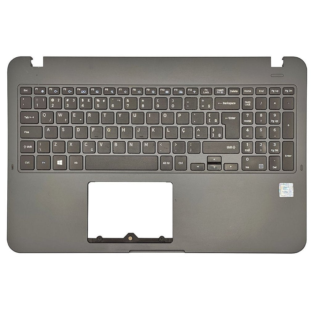 Carcaça Base Superior Com Teclado Notebook Samsung Np350xaa Np350xbe Cinza