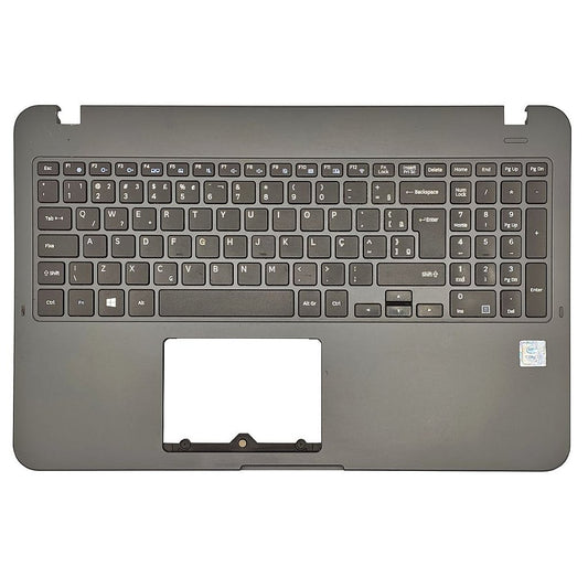 Carcaça Base Superior Com Teclado Notebook Samsung Np350xaa Np350xbe Cinza