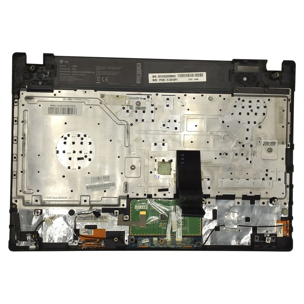 Carcaça Base Superior Notebook Lg P430 Preto Com Detalhes