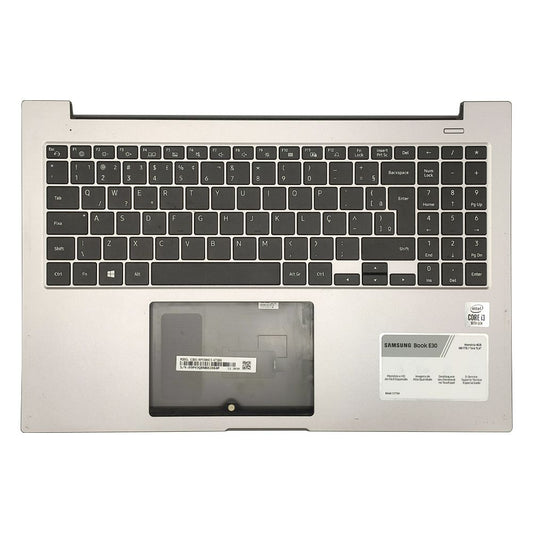 Carcaça Base Com Teclado Notebook Samsung Np550xcj Prata