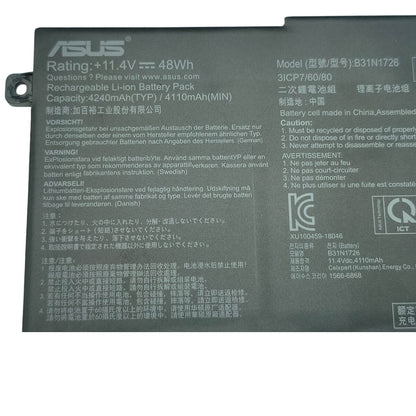 Bateria Asus TUF Gaming FX504G FX504GD FX504GE FX504GM FX505 B31N1726 11.4V 48Wh Com Detalhe